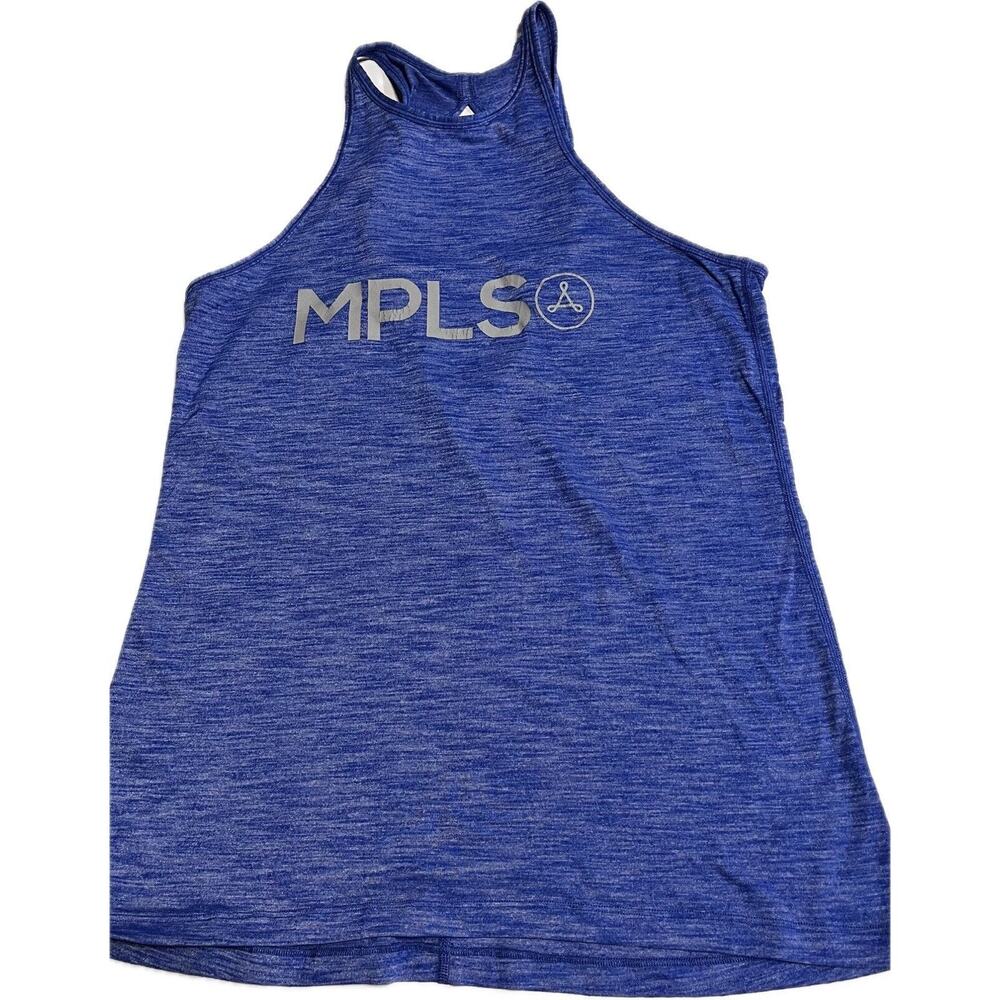 Lululemon Tank Twisted Back Straps Low Back Women’s Size 8 Blue Running Athletic